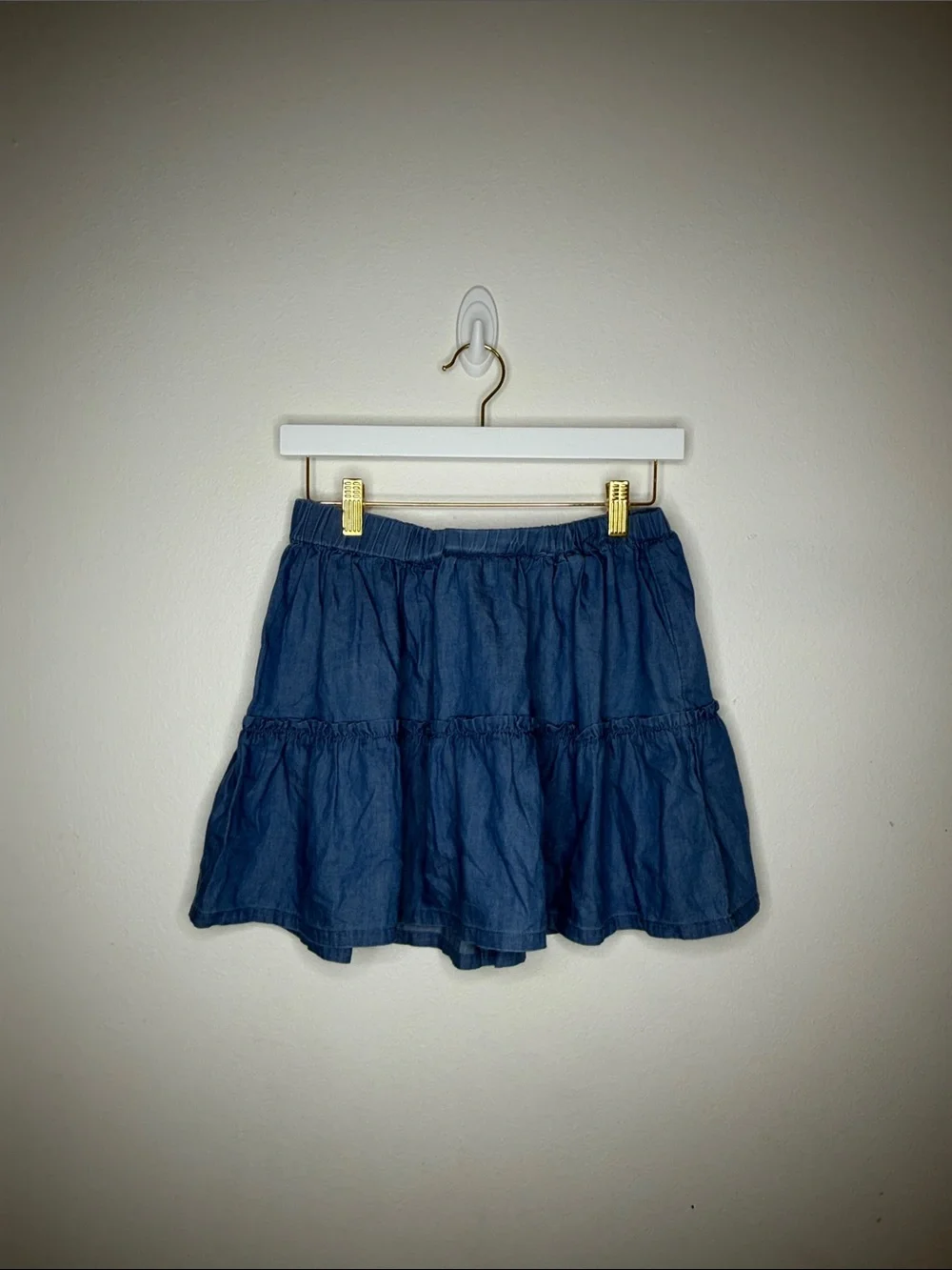 Gap Kids Blue Tiered Denim Skirt